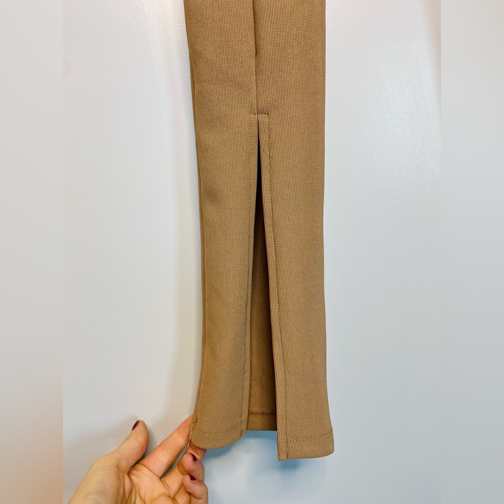 Zara Split leg Skinny Camel Trousers